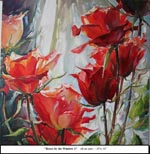 Roses by the Window, Oil on Canvas